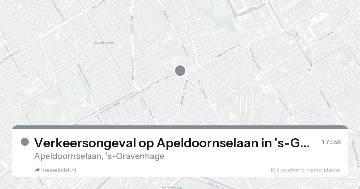 Verkeersongeval op Apeldoornselaan in 's-Gravenhage — 31 jan 2026