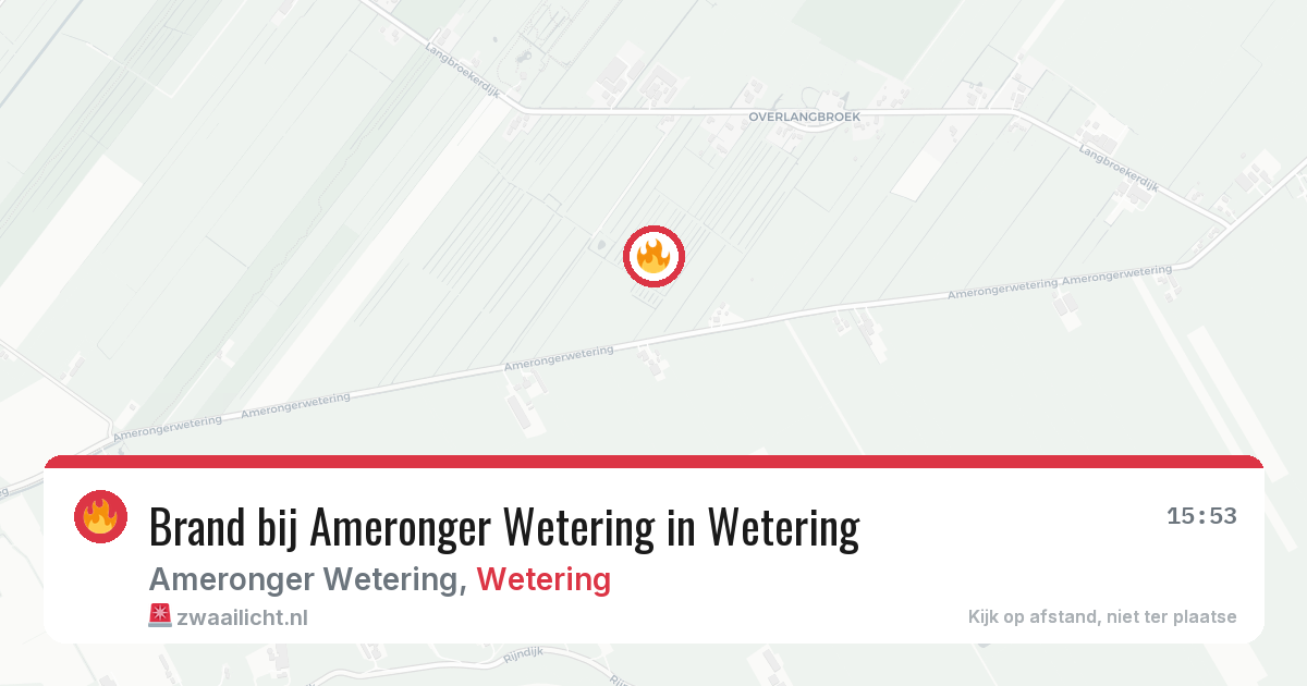Brand bij Ameronger Wetering in Wetering — 28 mei 2026