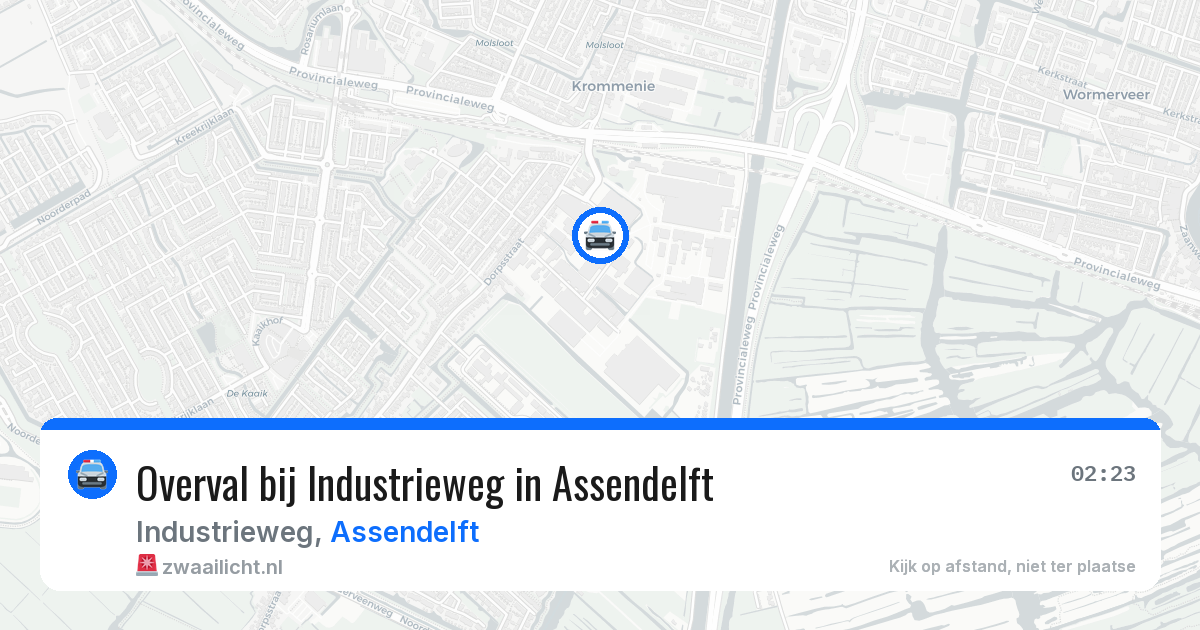 Overval bij Industrieweg in Assendelft — 8 mei 2026