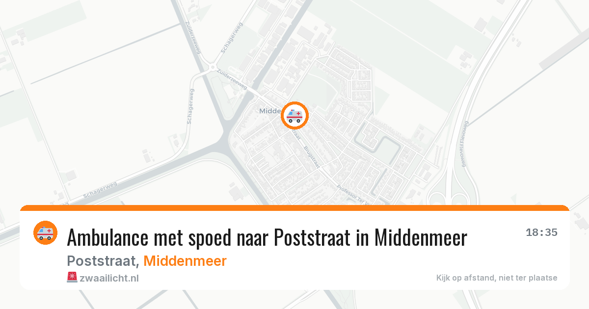 Ambulance met spoed naar Poststraat in Middenmeer — 18 jan 2026