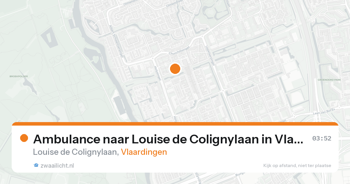 Ambulance naar Louise de Colignylaan in Vlaardingen — 14 jul 2026