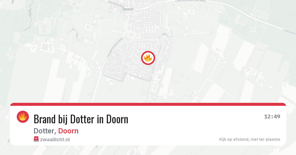Brand bij Dotter in Doorn — 21 mrt 2026