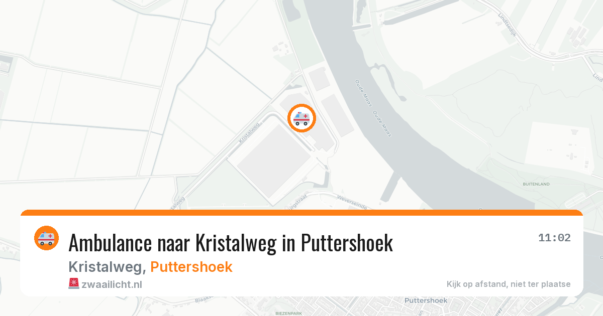 Ambulance naar Kristalweg in Puttershoek — 10 jun 2026