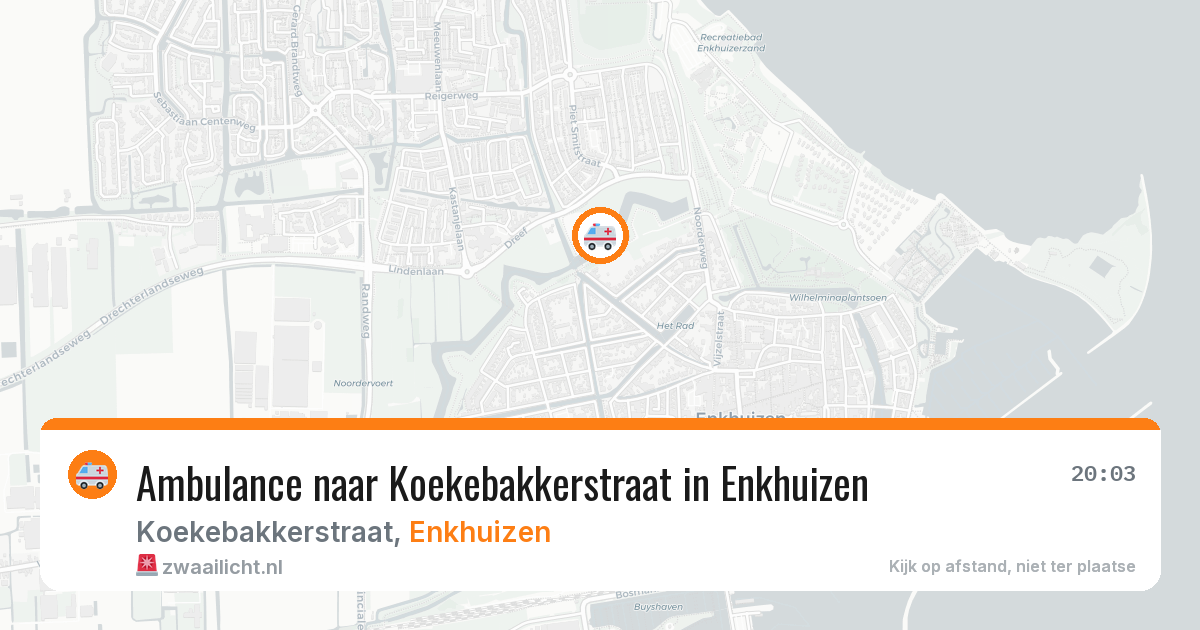 Ambulance naar Koekebakkerstraat in Enkhuizen — 11 jul 2026