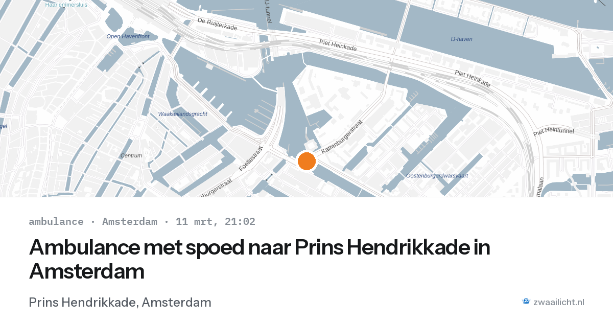 Ambulance met spoed naar Prins Hendrikkade in Amsterdam — 1 feb 2026