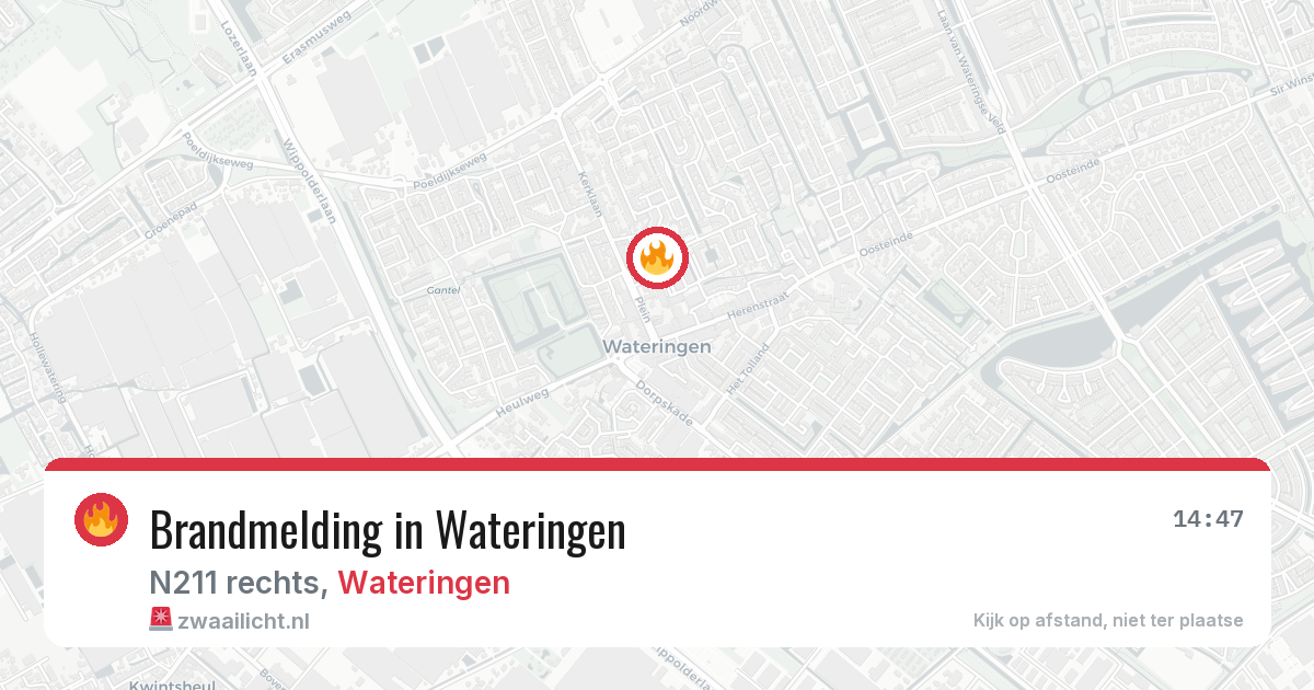 Brandmelding in Wateringen — 8 aug 2026