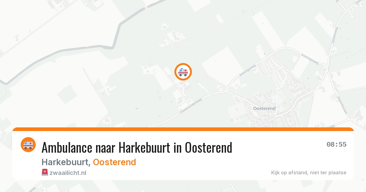 Ambulance naar Harkebuurt in Oosterend — 6 mei 2026