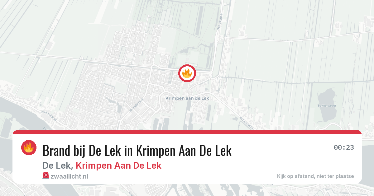 Brand bij De Lek in Krimpen Aan De Lek — 31 mrt 2026