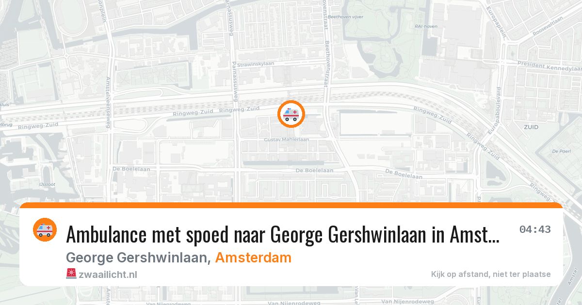 Ambulance met spoed naar George Gershwinlaan in Amsterdam — 11 aug 2026