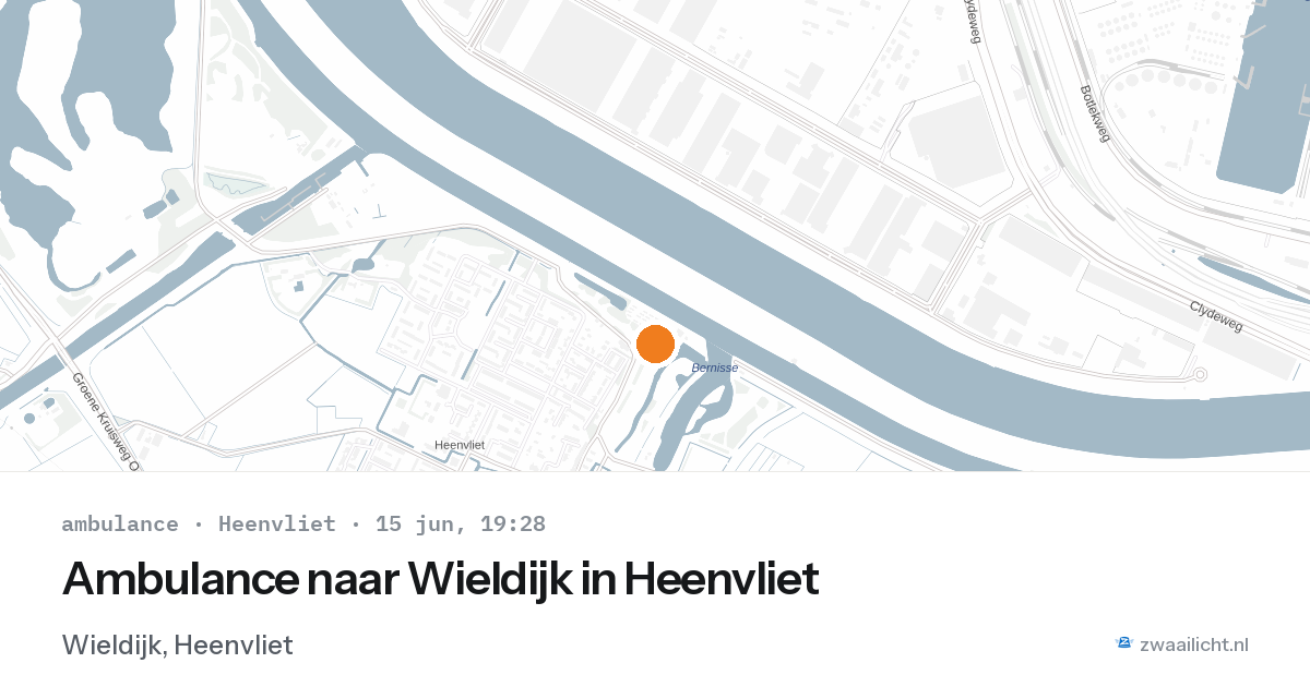 Ambulance naar Wieldijk in Heenvliet — 15 jun 2026