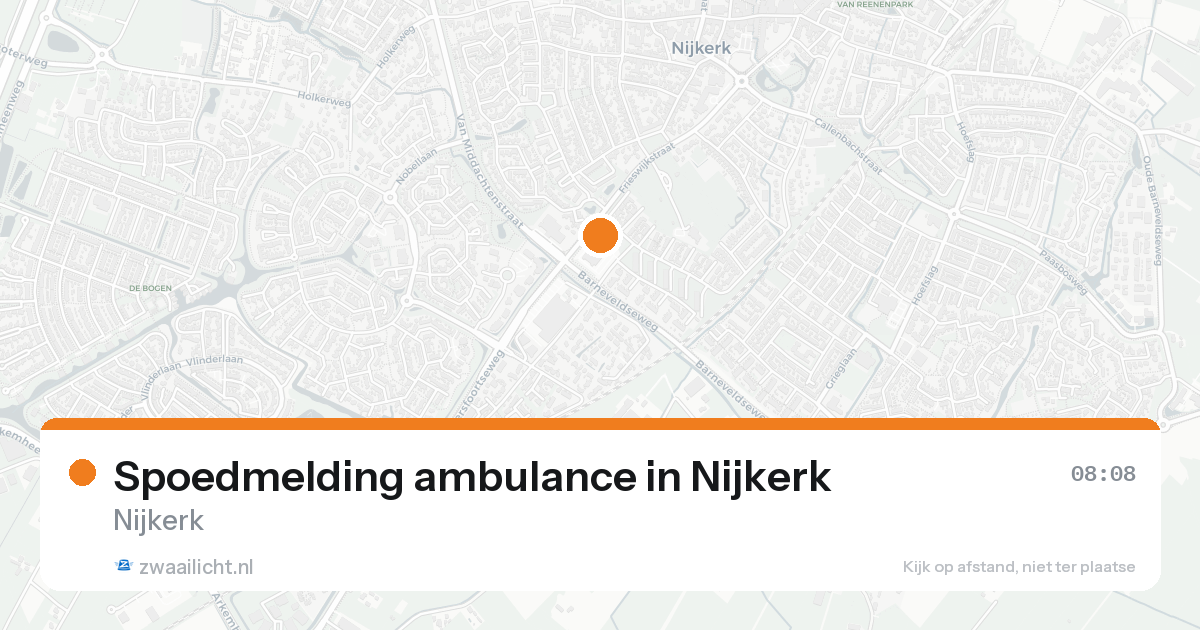 Spoedmelding ambulance in Nijkerk — 7 feb 2026