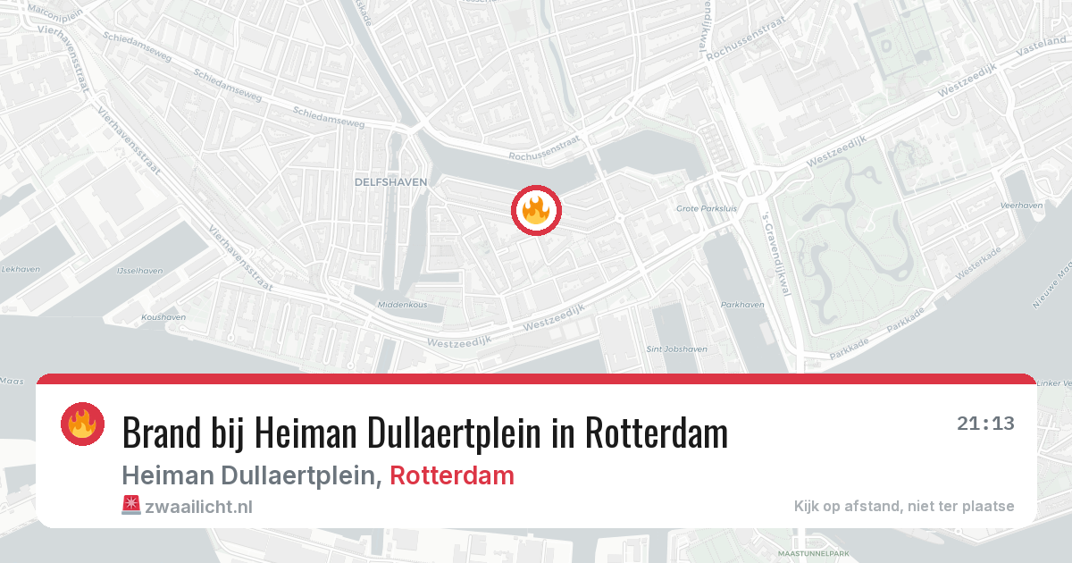 Brand bij Heiman Dullaertplein in Rotterdam — 11 mei 2026