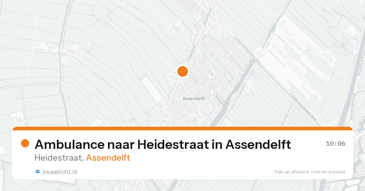 Ambulance naar Heidestraat in Assendelft — 20 aug 2026