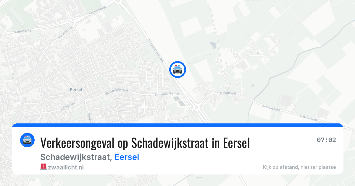 Verkeersongeval op Schadewijkstraat in Eersel — 2 jul 2026