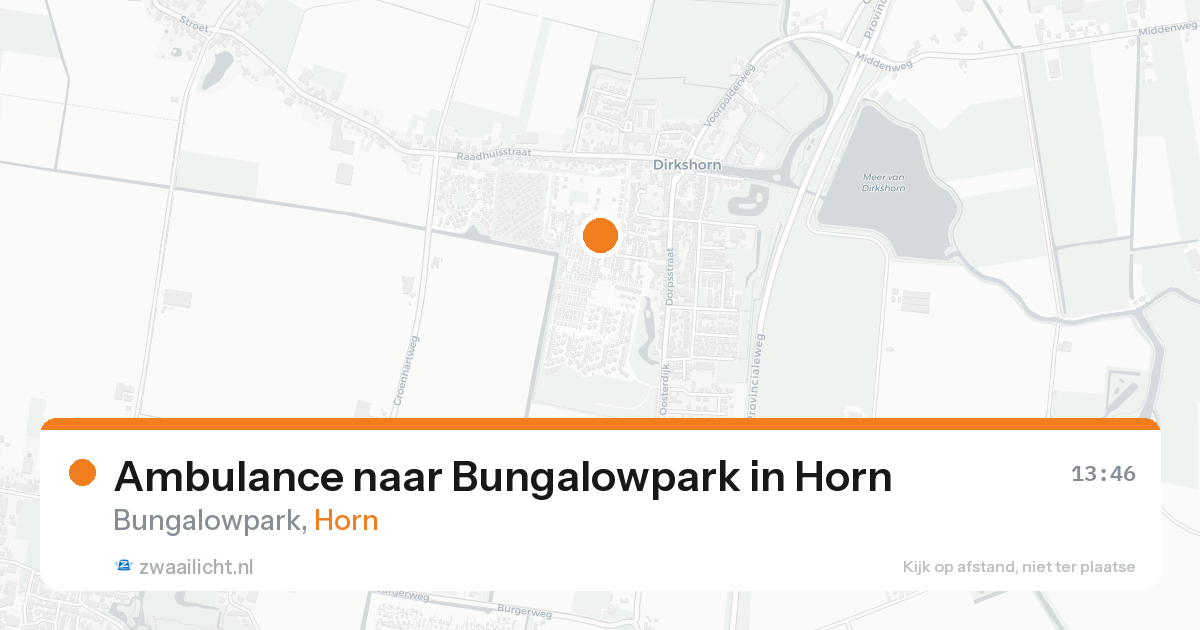 Ambulance naar Bungalowpark in Horn — 30 jan 2026
