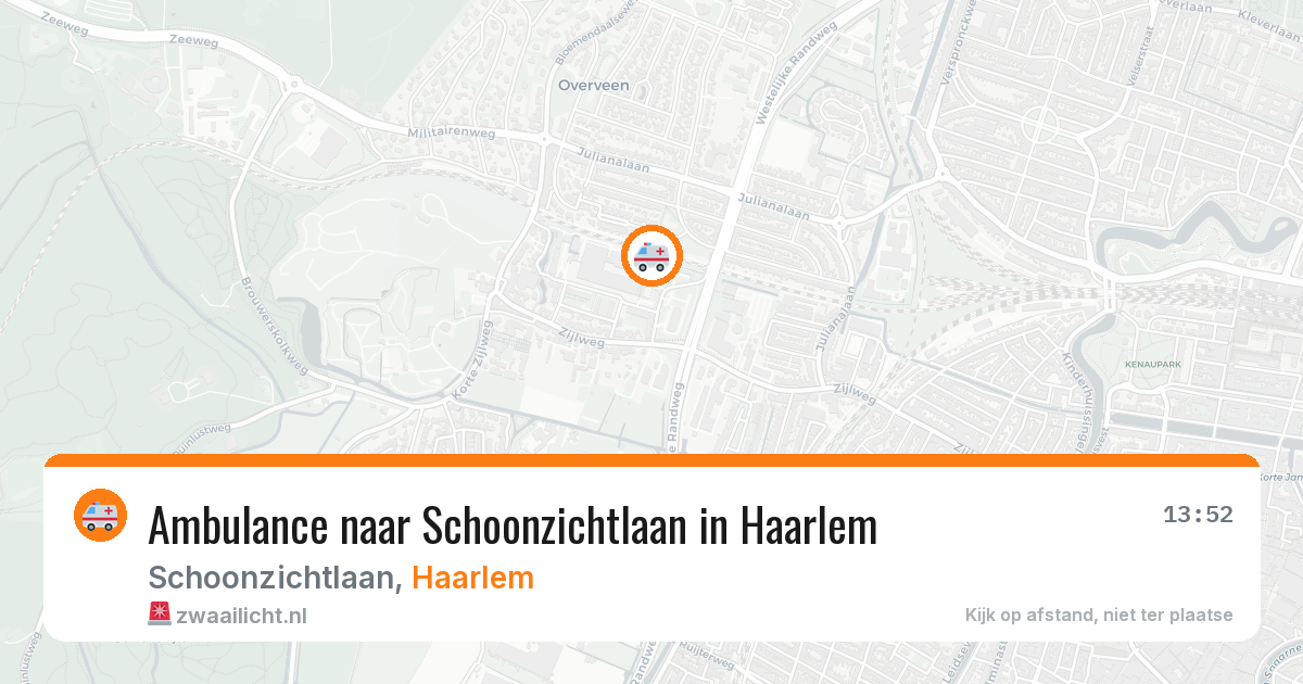 Ambulance naar Schoonzichtlaan in Haarlem — 26 mrt 2026