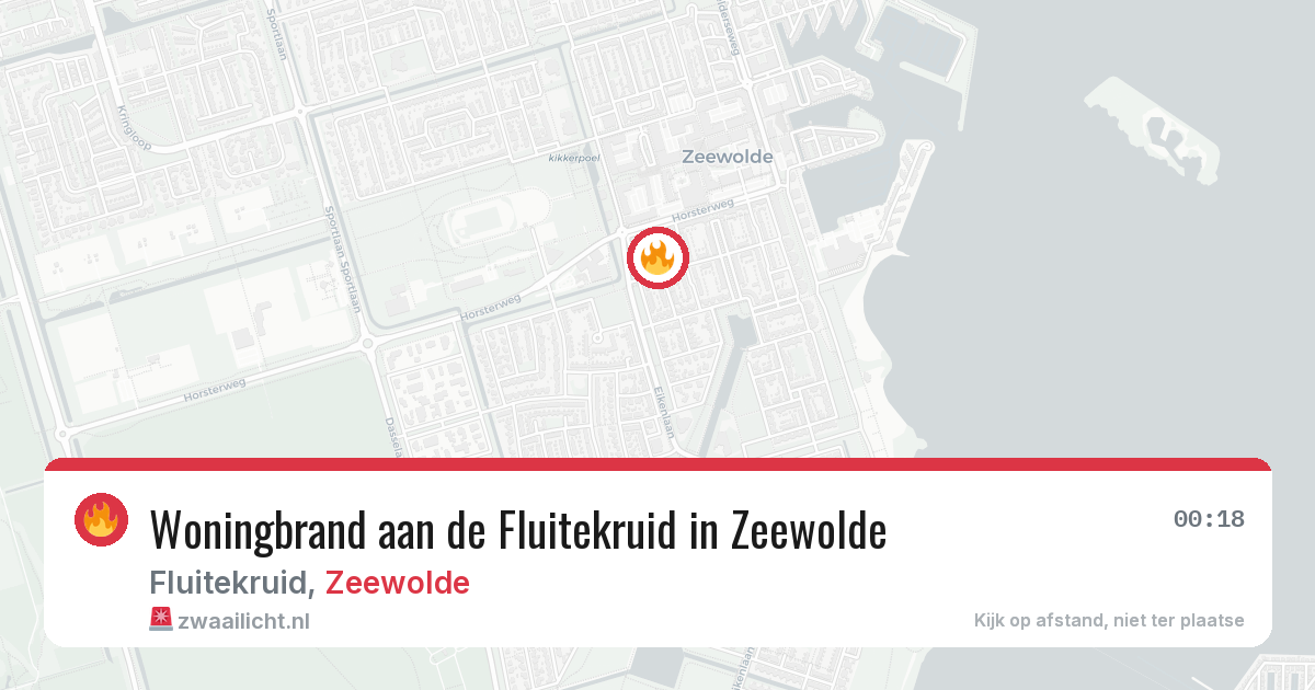 Woningbrand aan de Fluitekruid in Zeewolde — 23 jan 2026