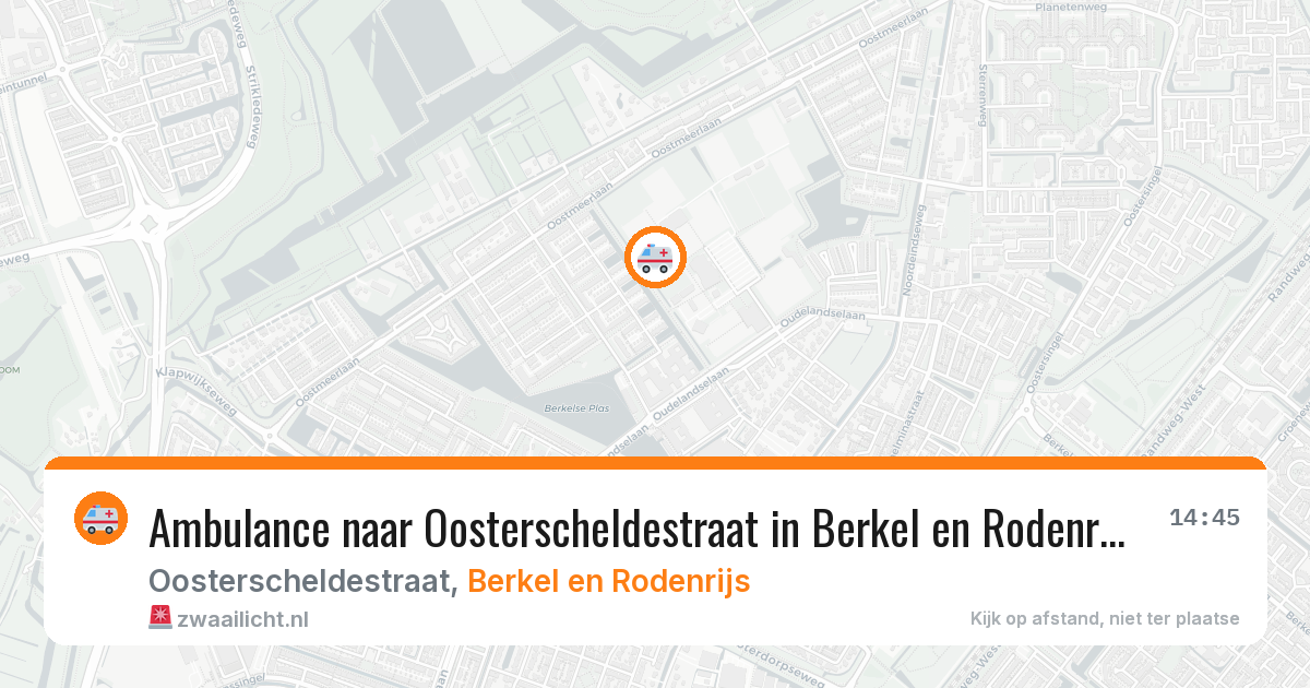 Ambulance naar Oosterscheldestraat in Berkel en Rodenrijs — 5 jul 2026