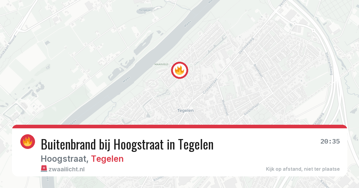 Buitenbrand bij Hoogstraat in Tegelen — 10 apr 2026