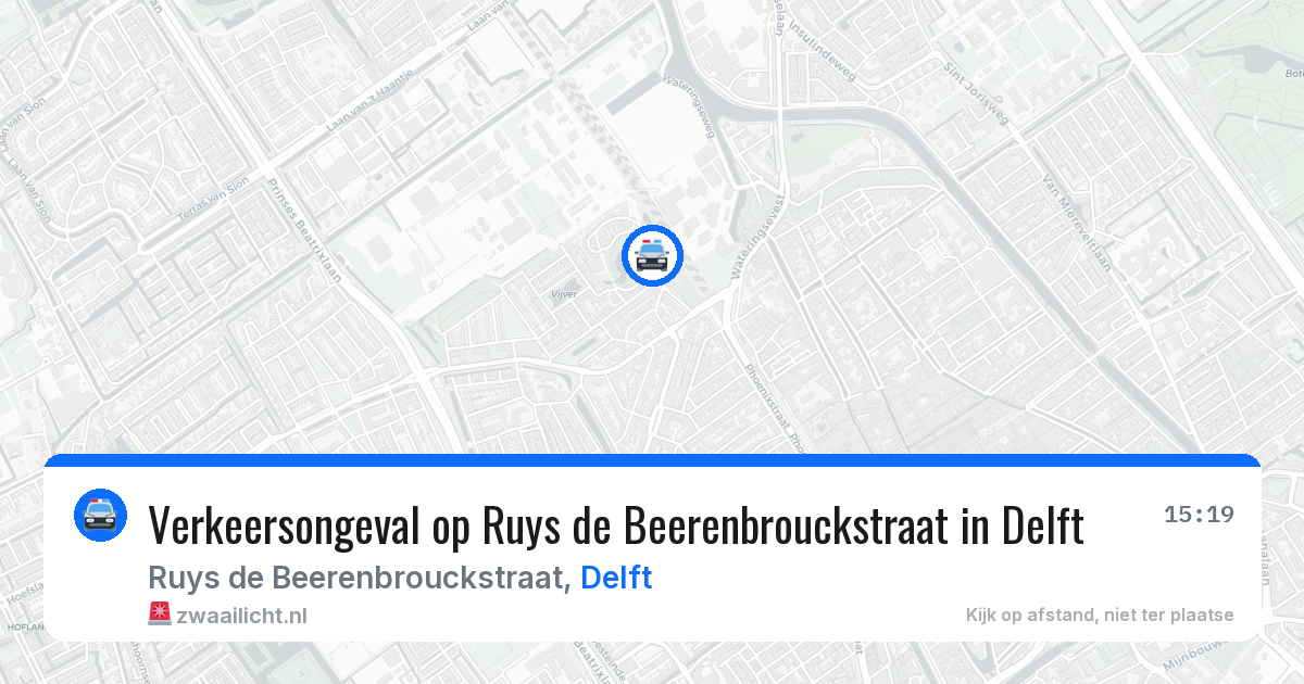 Verkeersongeval op Ruys de Beerenbrouckstraat in Delft — 3 apr 2026