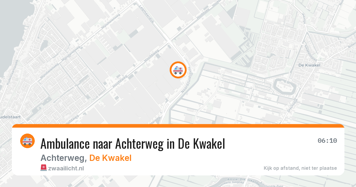 Ambulance naar Achterweg in De Kwakel — 10 aug 2026