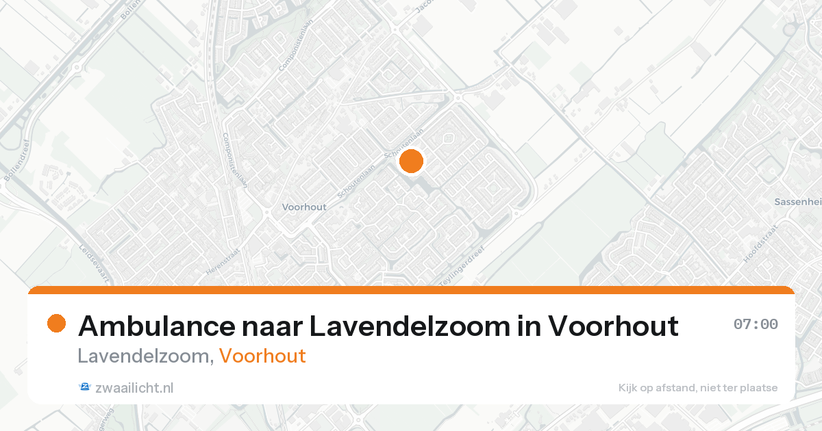 Ambulance naar Lavendelzoom in Voorhout — 17 aug 2026