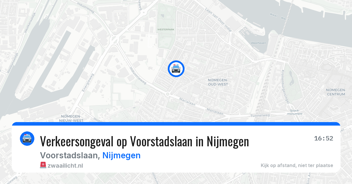 Verkeersongeval op Voorstadslaan in Nijmegen — 6 aug 2026