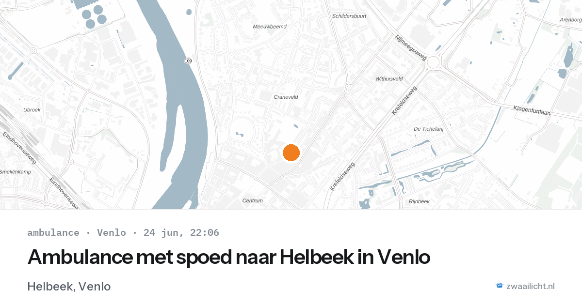 Ambulance met spoed naar Helbeek in Venlo — 24 jun 2026