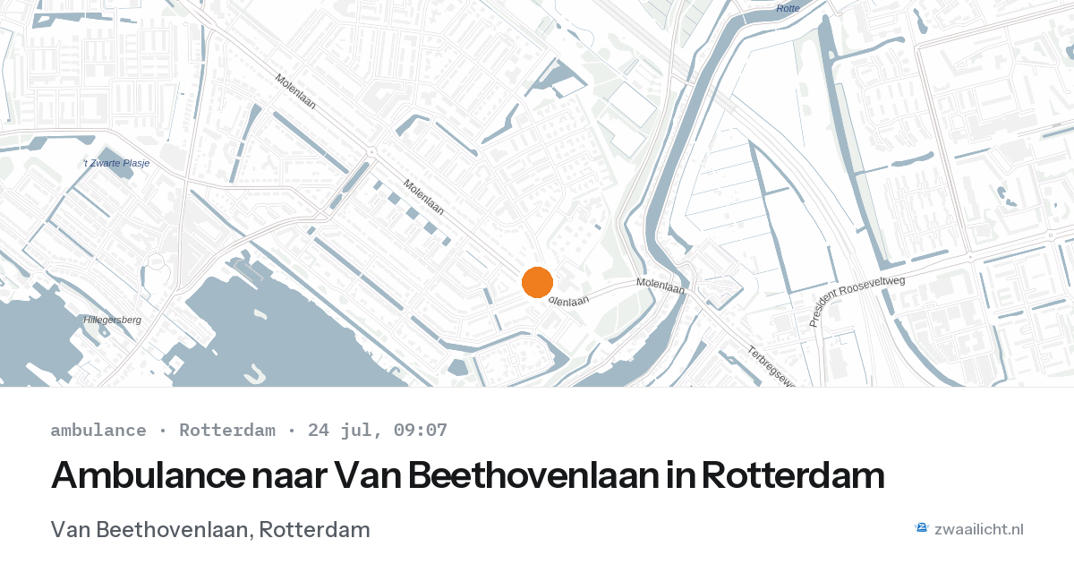 Ambulance naar Van Beethovenlaan in Rotterdam — 24 jul 2026
