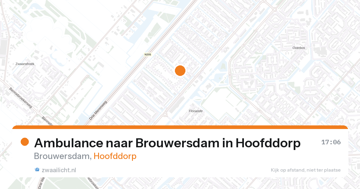 Ambulance naar Brouwersdam in Hoofddorp — 14 jun 2026