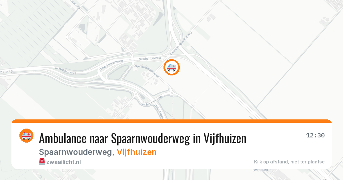 Ambulance naar Spaarnwouderweg in Vijfhuizen — 26 mrt 2026