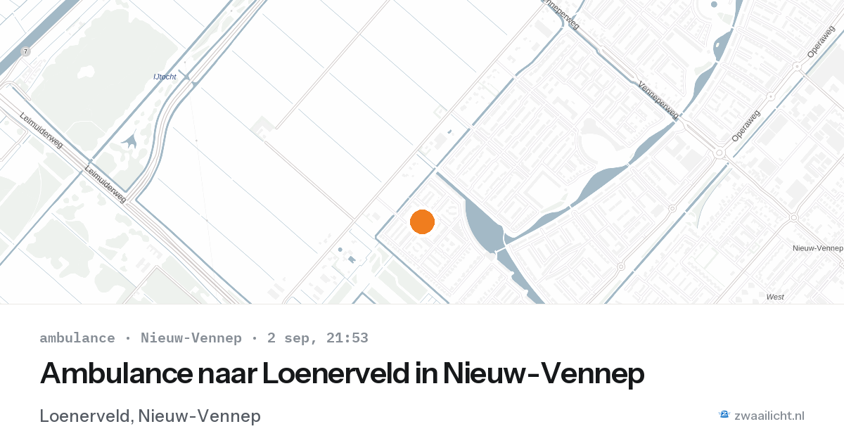 Ambulance naar Loenerveld in Nieuw-Vennep — 2 sep 2026