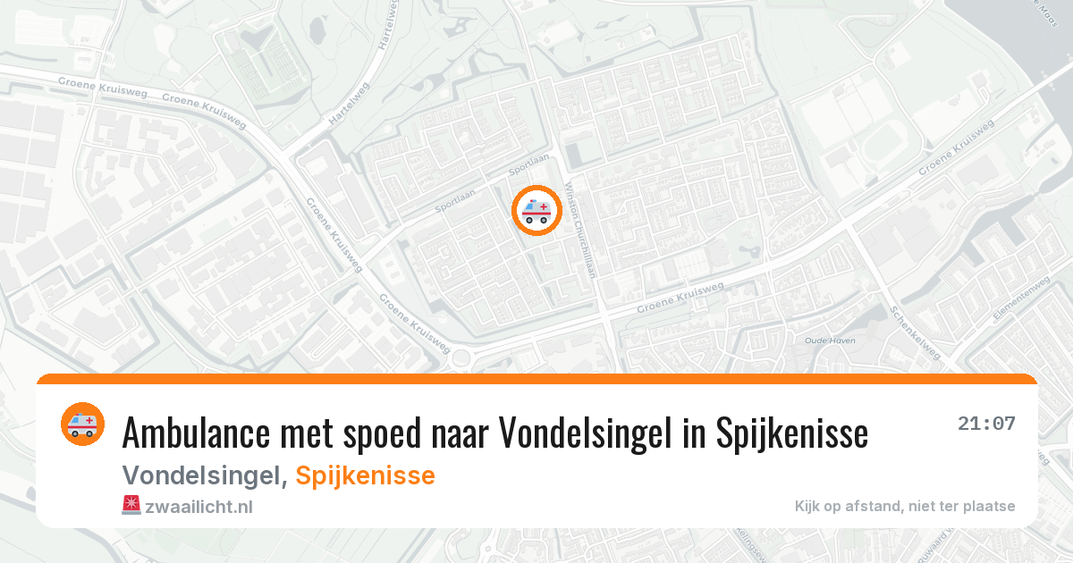 Ambulance met spoed naar Vondelsingel in Spijkenisse — 14 jun 2026