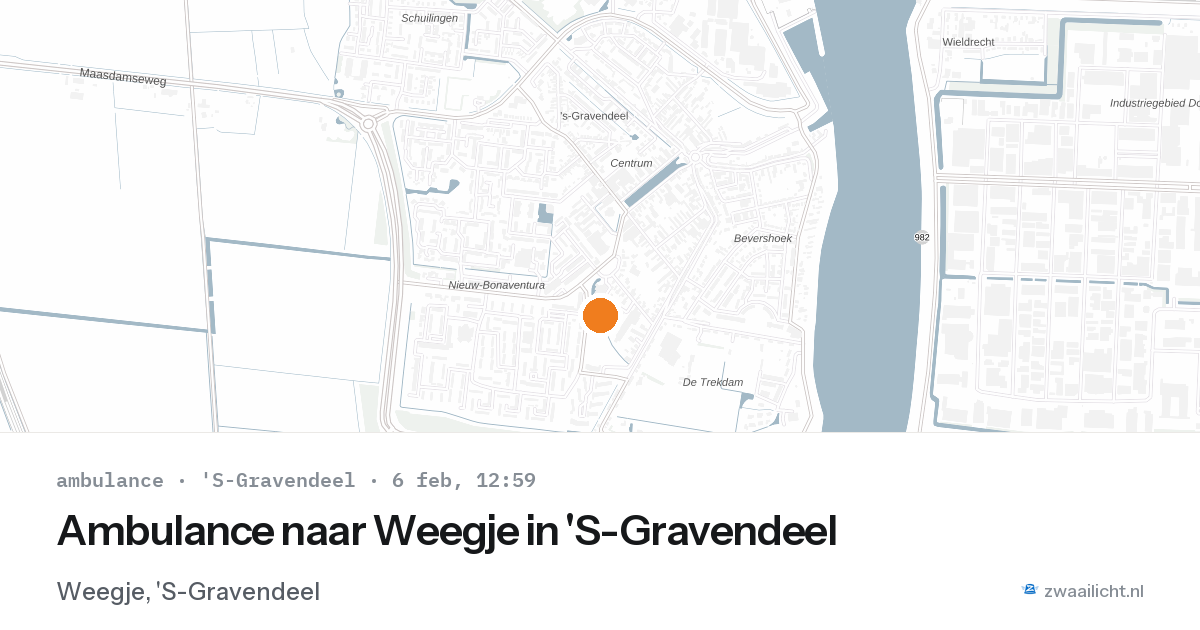 Ambulance naar Weegje in 'S-Gravendeel — 6 feb 2026