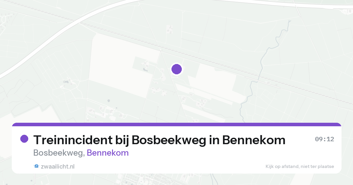 Treinincident bij Bosbeekweg in Bennekom — 24 aug 2026