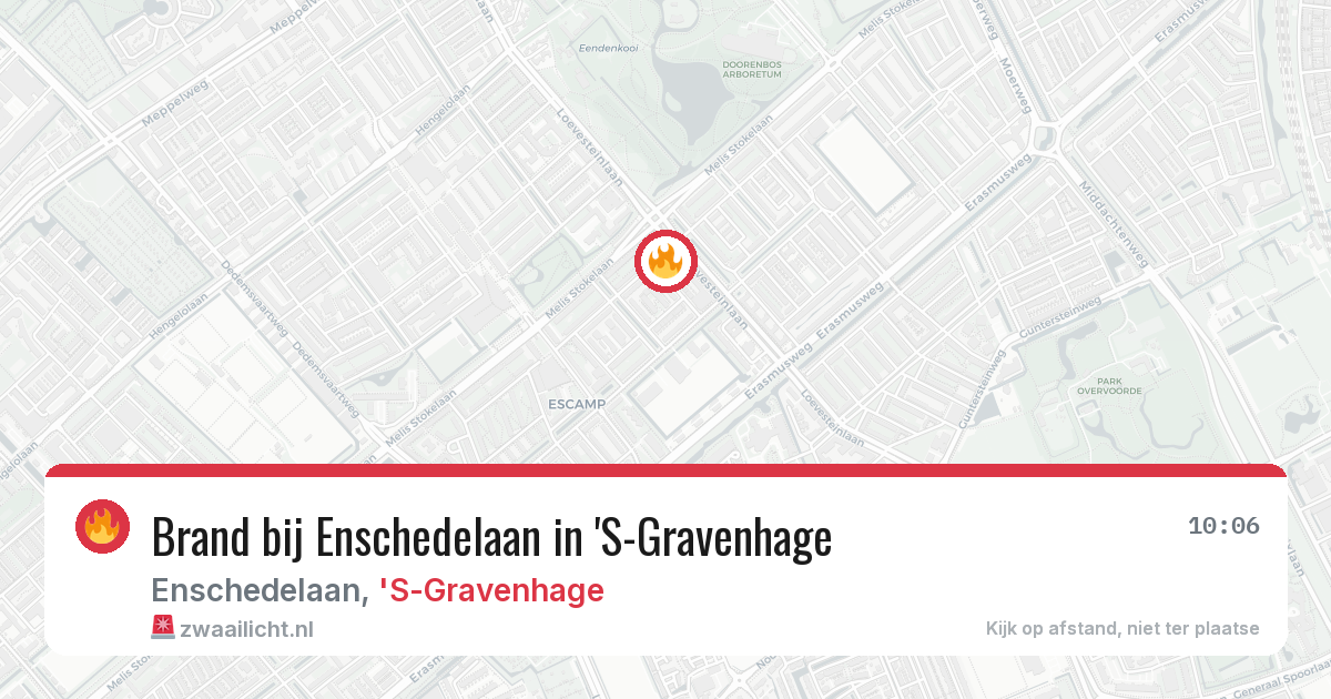 Brand bij Enschedelaan in 'S-Gravenhage — 19 jun 2026