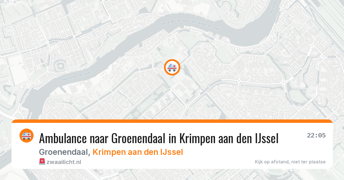 Ambulance naar Groenendaal in Krimpen aan den IJssel — 4 jun 2026