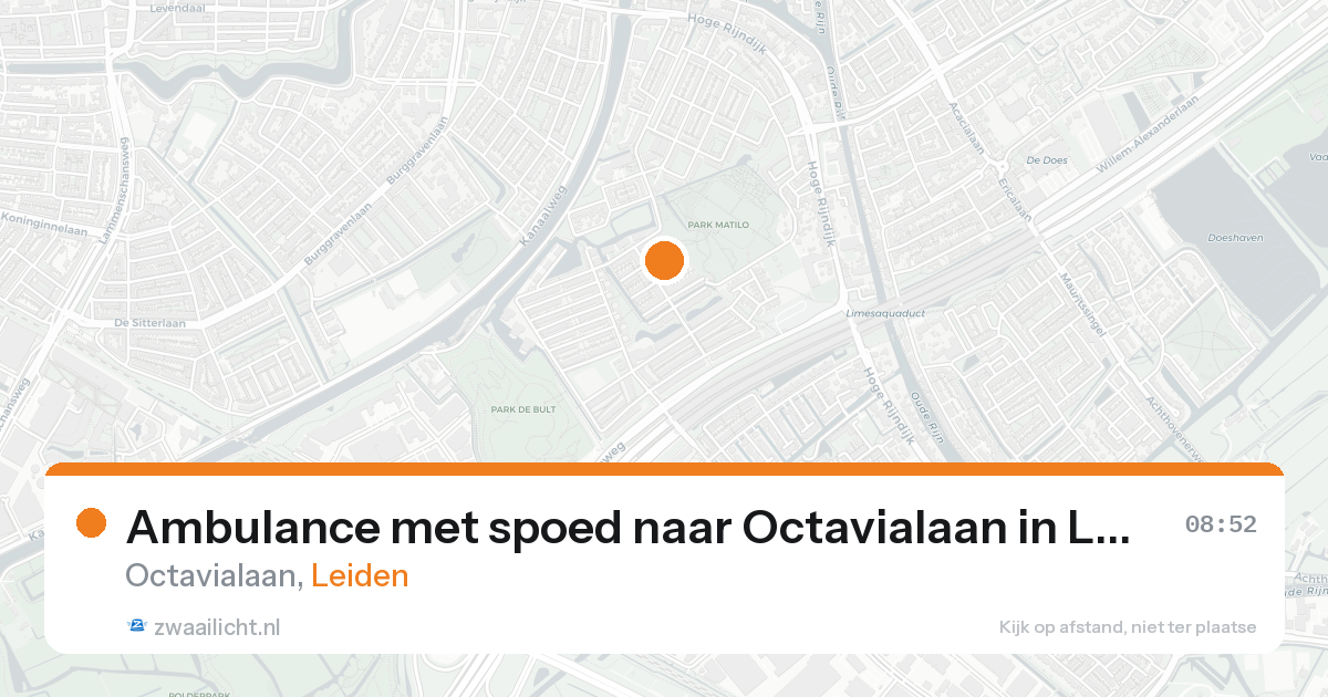 Ambulance met spoed naar Octavialaan in Leiden — 25 aug 2026