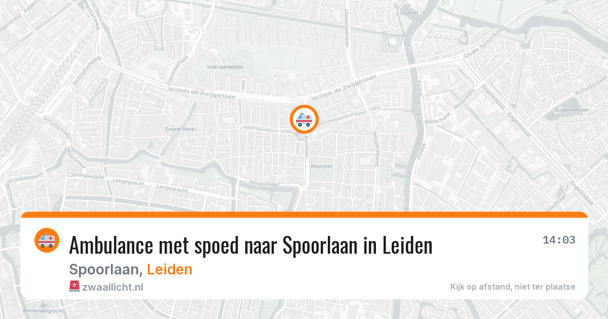 Ambulance met spoed naar Spoorlaan in Leiden — 2 feb 2026