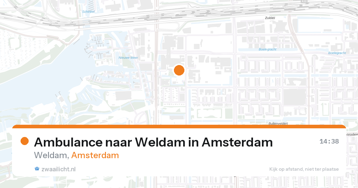 Ambulance naar Weldam in Amsterdam — 28 aug 2026