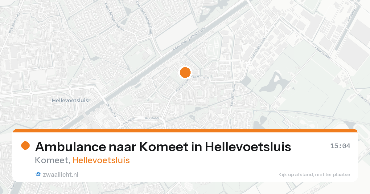Ambulance naar Komeet in Hellevoetsluis — 17 aug 2026