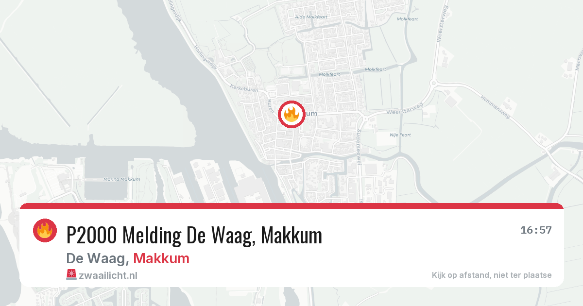 P2000 Melding De Waag, Makkum — 27 jun 2026