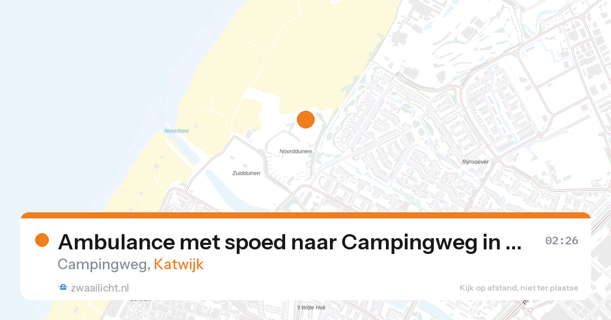Ambulance met spoed naar Campingweg in Katwijk — 25 apr 2026