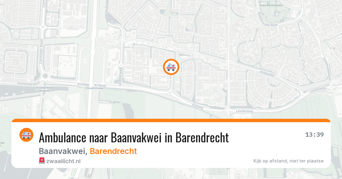 Ambulance naar Baanvakwei in Barendrecht — 5 mei 2026