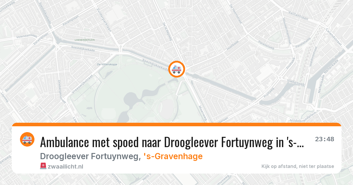 Ambulance met spoed naar Droogleever Fortuynweg in 's-Gravenhage — 26 jun 2026