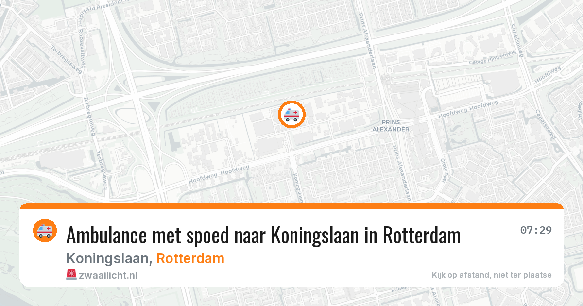 Ambulance met spoed naar Koningslaan in Rotterdam — 21 jun 2026