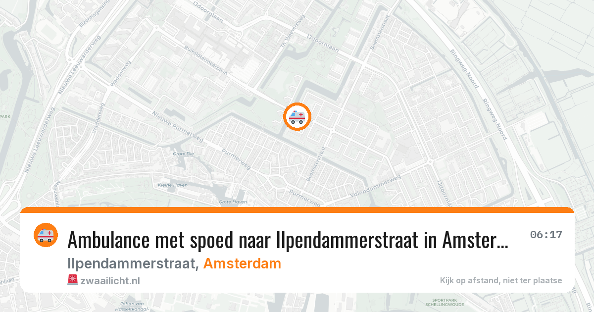 Ambulance met spoed naar Ilpendammerstraat in Amsterdam — 7 jun 2026