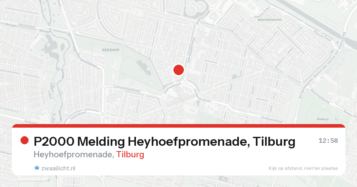 P2000 Melding Heyhoefpromenade, Tilburg — 31 jan 2026