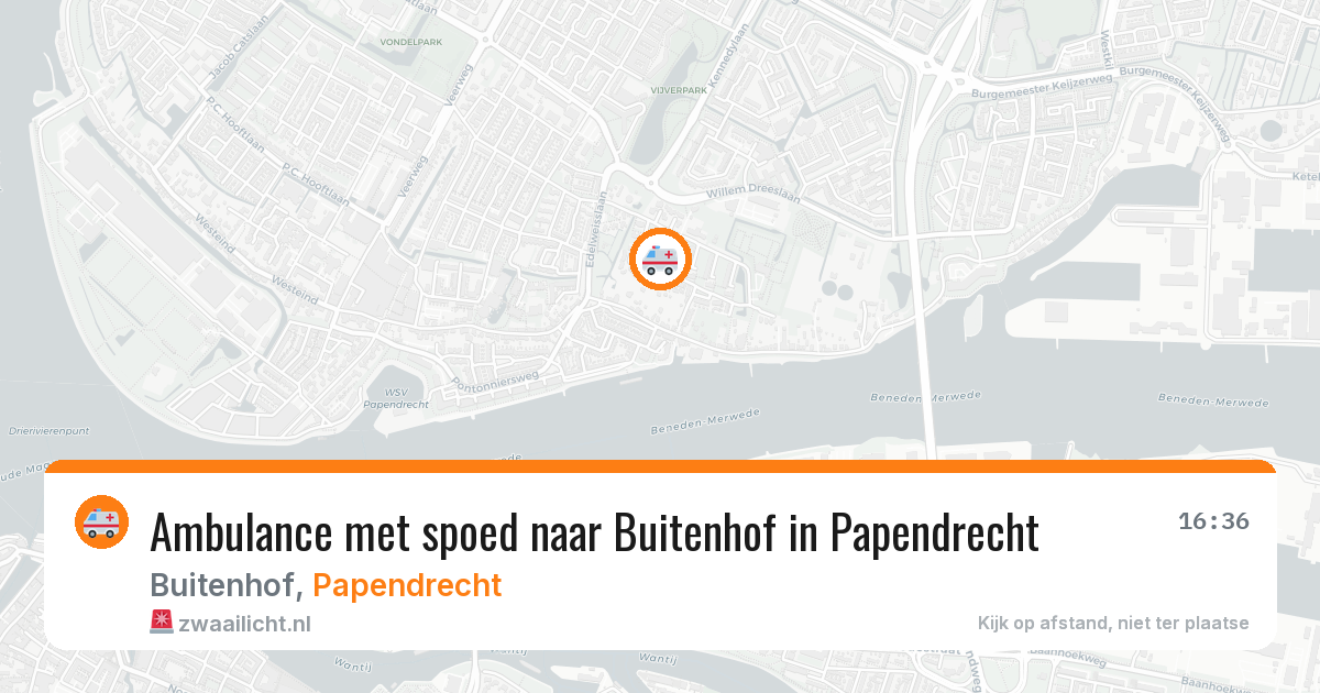 Ambulance met spoed naar Buitenhof in Papendrecht — 10 mei 2026