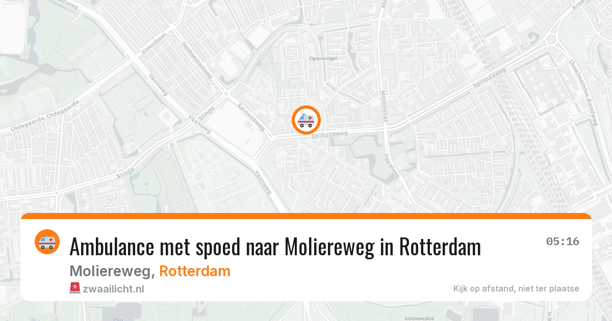 Ambulance met spoed naar Moliereweg in Rotterdam — 21 mei 2026